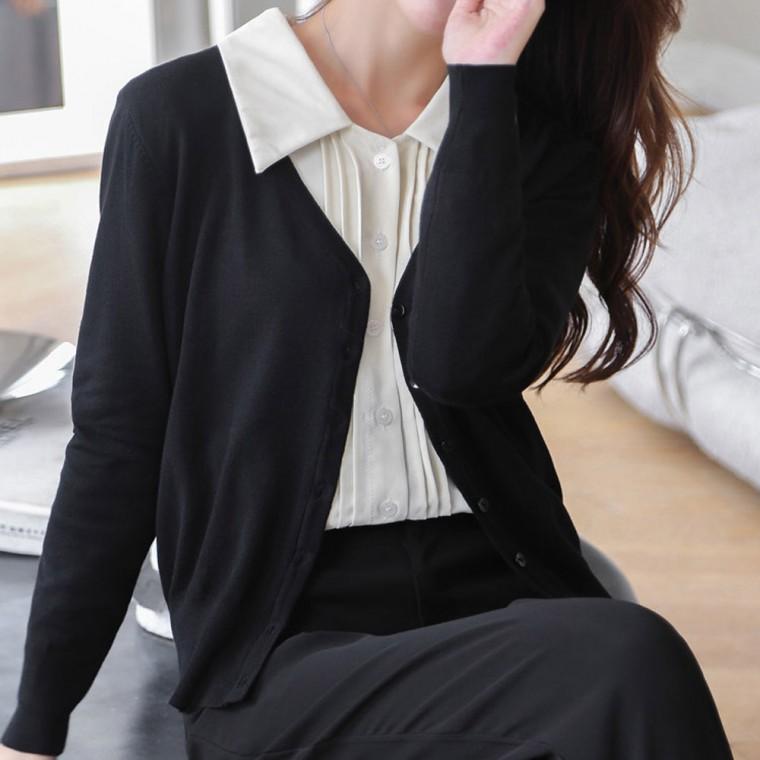 가을 여성 V넥 가디건 니트 여자 자켓 겨울 방한 캐주얼 간절기 카디건