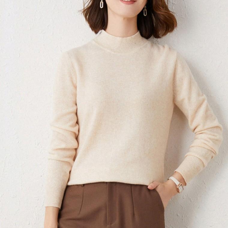 반폴라 풀오버 니트티 티셔츠 긴팔 겨울 간절기 스웨터