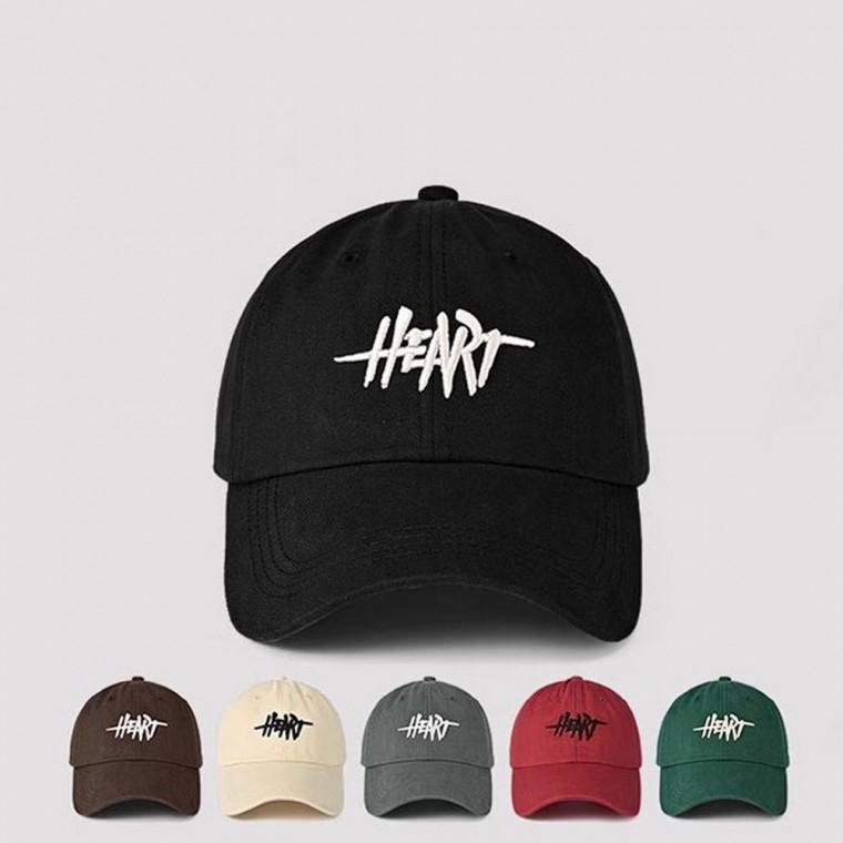 HEART 캡모자 야구모자 남여공용 모자 캡 골프 등산 남자 여자 사계절 여성