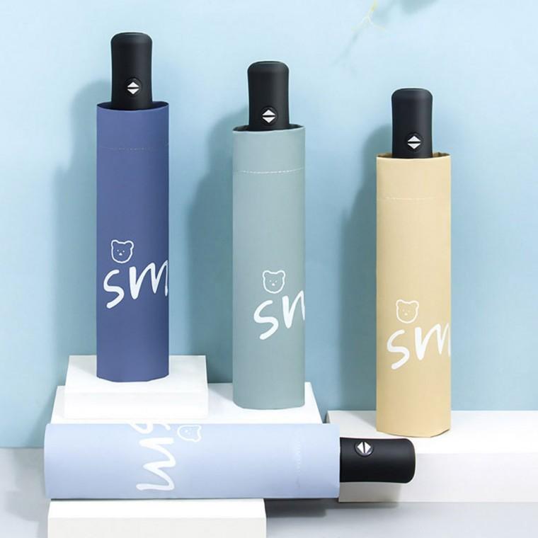 스마일베어 3단 자동 우산 양산 겸용 양우산 컴팩트 휴대용 우양산