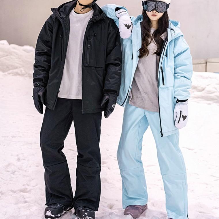 윈터브리즈 스키복 상하 세트 경량 방한 방수 방풍 스판 스키 스노우보드복 팬츠 바지 남성 여성