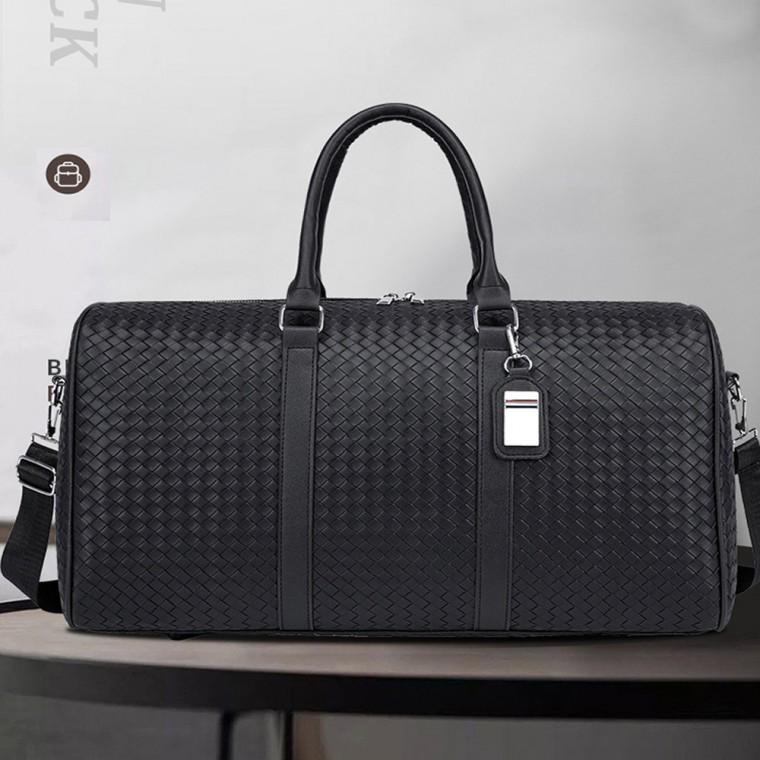 프리미엄 대용량 루벤 블랙 위빙 보스턴백 여행 가방 출장용 트래블백 남성 여성 공용