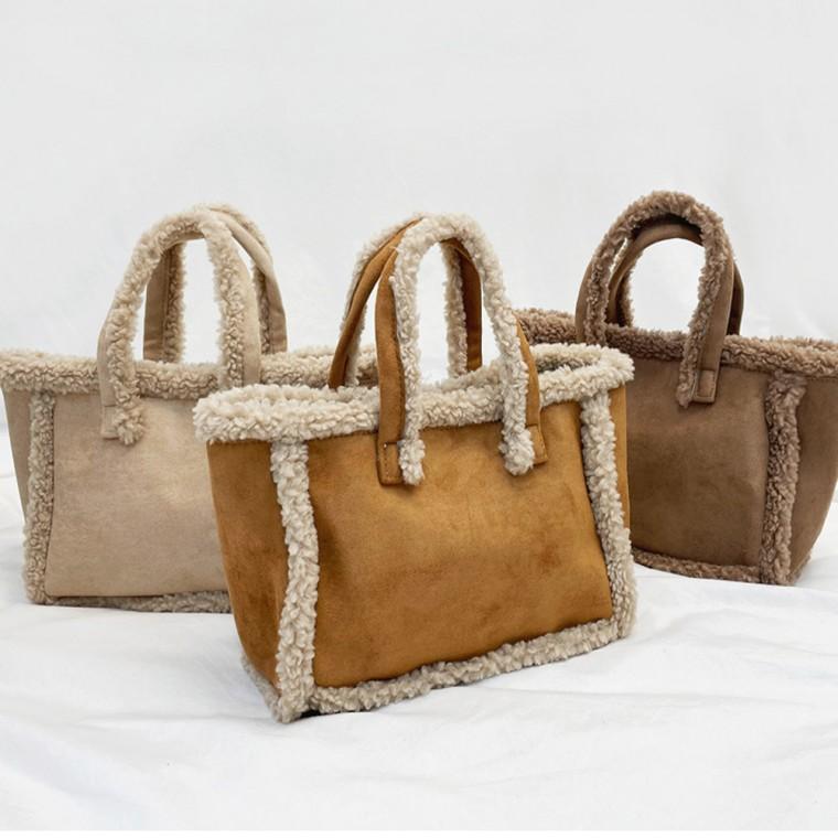 코제트 무스탕 토트백 크로스백 여성 겨울 퍼가방 숄더백 파우치