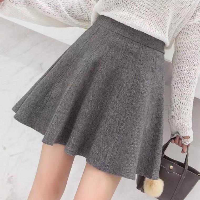 모카벨 니트 스커트 겨울 치마 미니 여성 여자 하객룩
