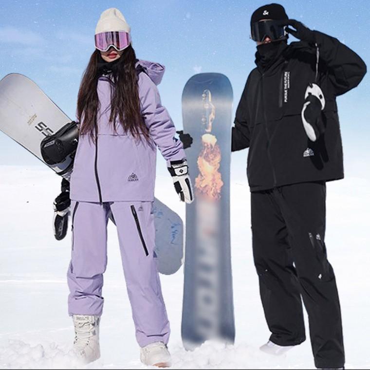 스키복 상하세트 TZ029 방한 방수 트랜디 스노우복 세트 여성 남성 팬츠 점퍼