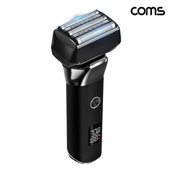 COMS 충전식 2단계모드 5중날 전기면도기 건식 습식 생활방수