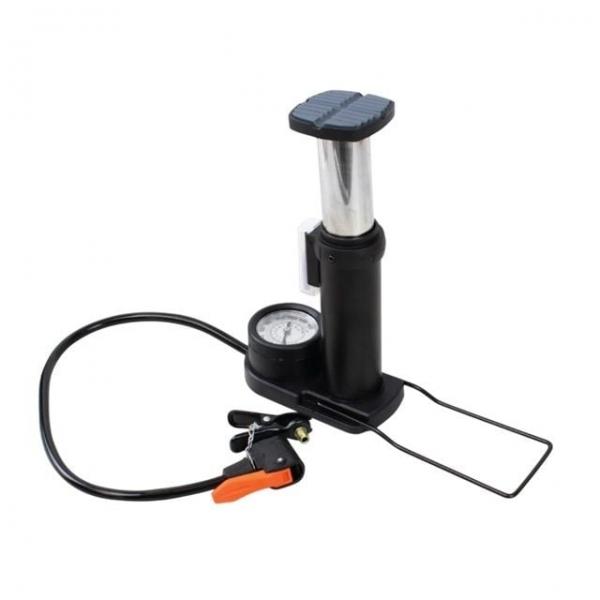 휴대용 발로 밟는 스탠드형 자전거 에어펌프 공기압 게이지 축구공 튜브 겸용 던롭 프레스타 슈레더 호환