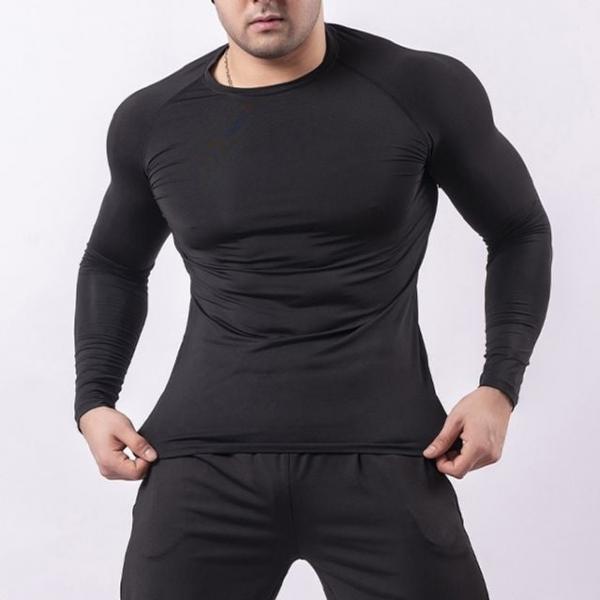 보온 기모 히트핏 액티브남성 티셔츠