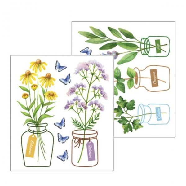 DIY스티커 반짝이 데코(2매) 허브플랜테리어 GS-5007