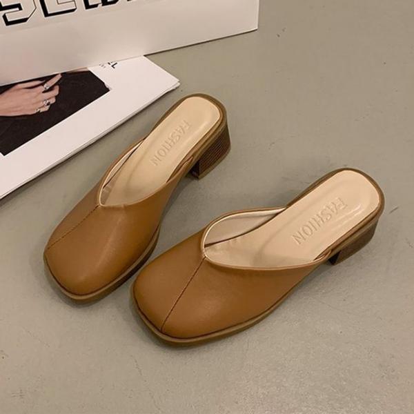 3컬러 미들힐 모던 절개라인 데일리 블로퍼