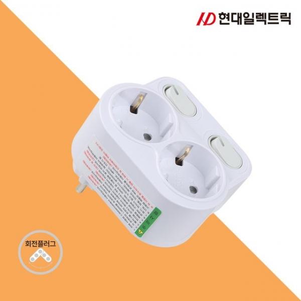 개별회전2구 멀티탭 (스위치)