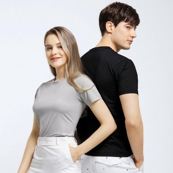 스판덱스 라운드 반팔 티셔츠 기능성 여름티 에어로쿨