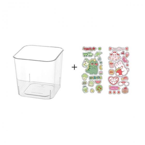 투명 휴지통 투명 쓰레기통 책상 귀여운 테스크 소형