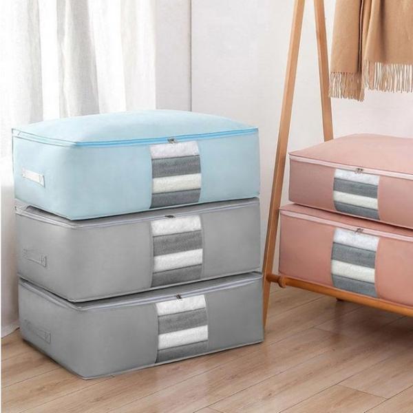 통기성 좋은 계절별 의류 이불 압축 수납 정리함 L