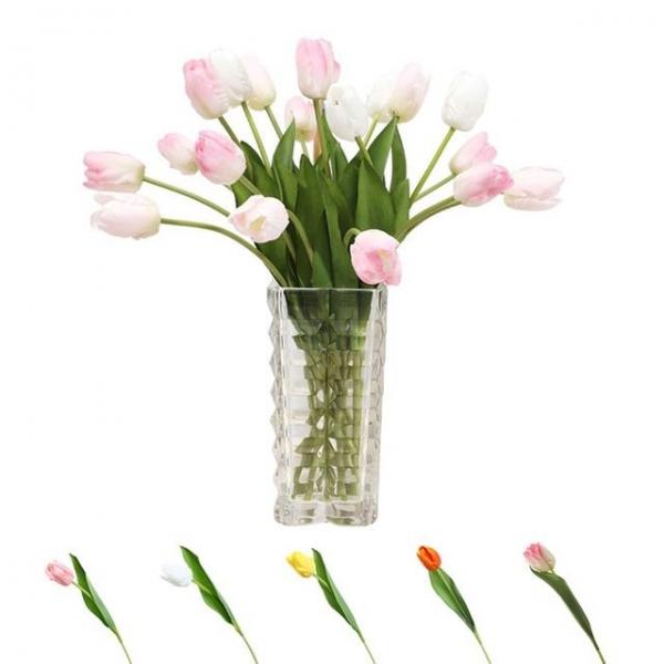 인테리어 튤립 조화 장식꽃 촬영 인조꽃 5개입 조화꽃