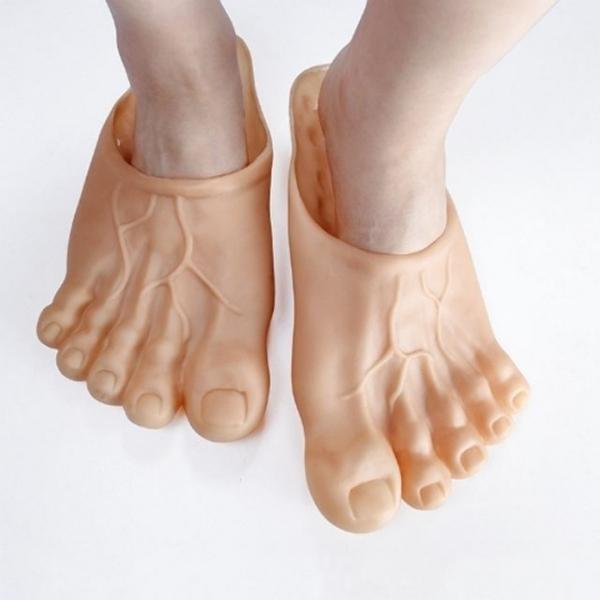 재미있는 맨발 슬리퍼