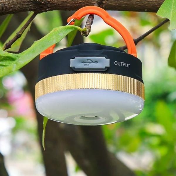 캠핑자석랜턴 충전식 걸이식 4가지불빛모드(오렌지)