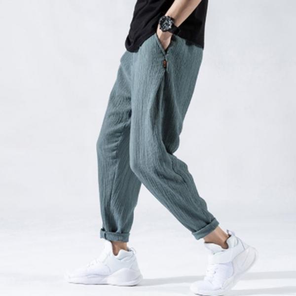 마바지 롤업팬츠 린넨긴바지