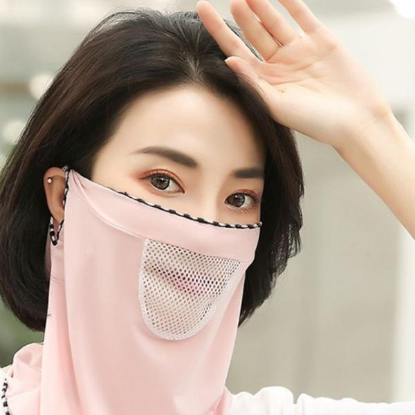 1+1 망사마스크 베일커버 자외선차단 페이스커버 넥커