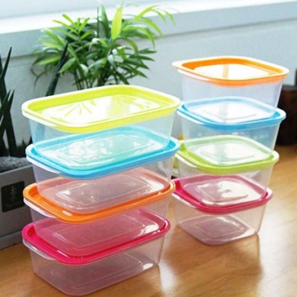 냉장고정리가 쉬운 일본산 모모코 찬통 4P세트 대