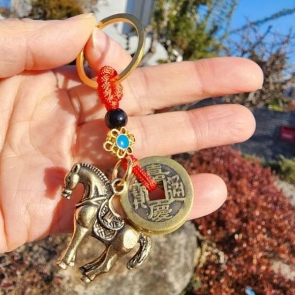 청동 띠별열쇠고리 12지신 키홀더 액막이소품 풍수