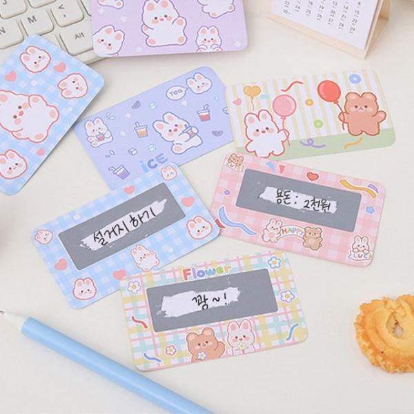 파스텔 스크래치카드 해피 80개 행운 복권 카드