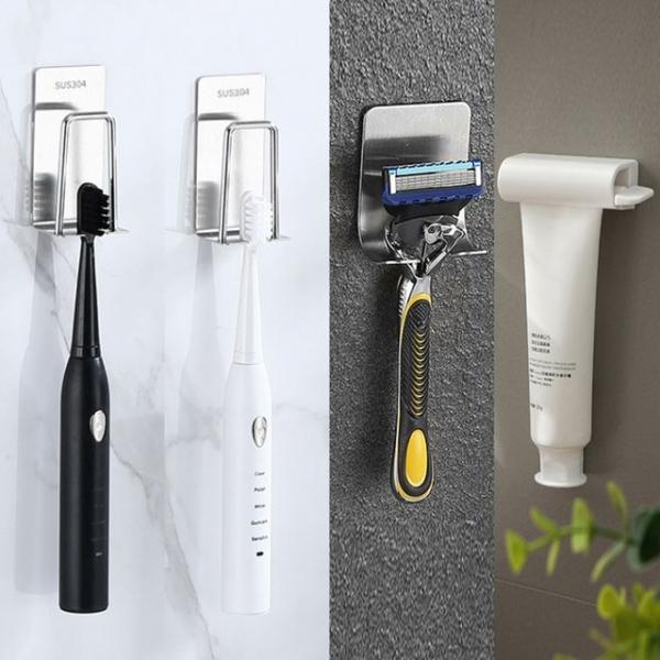 욕실 걸이 세트 칫솔걸이 면도기 거치대 치약짜개