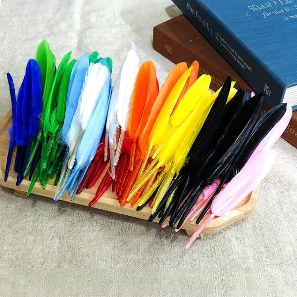 깃털 칼라 새깃털 대용량 (약100개) 장식 공예재료