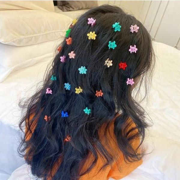 유아 어린이 귀여운 미니 헤어핀 집게핀 50개 세트