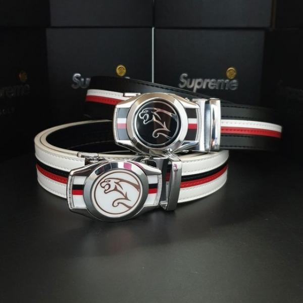 빅 재규어 사선가죽 자동벨트