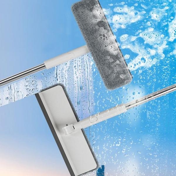 유리 창 청소 도구 베란다 창문 닦이 밀대 걸레 2단