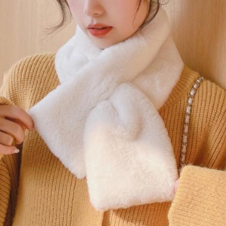 겨울 여성용 머플러 쁘띠 퍼 패션잡화 퍼 쁘띠 머플러 스카프 따뜻한 미니