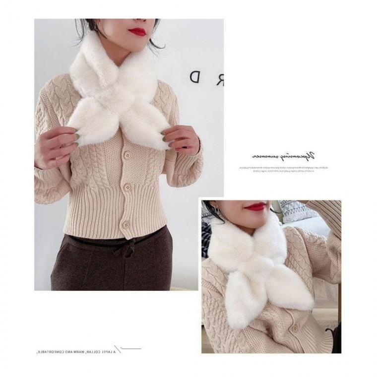 여성 귀여운 머플러 쁘띠 방한 밍크퍼 잡화 목도리 쁘띠 겨울 용품 머플러