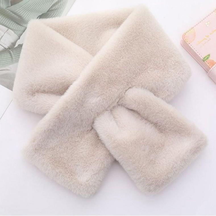 부드러운 쁘띠 퍼 머플러 털 목도리 목도리 겨울 방한 털머플러 미니 털