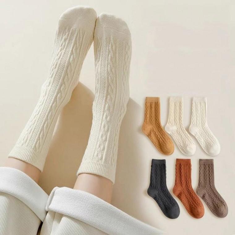 중목 꽈배기 발목양말 겨울 수면 5켤레 양말 보온 여자 여성 남성 꽈배기 겨울