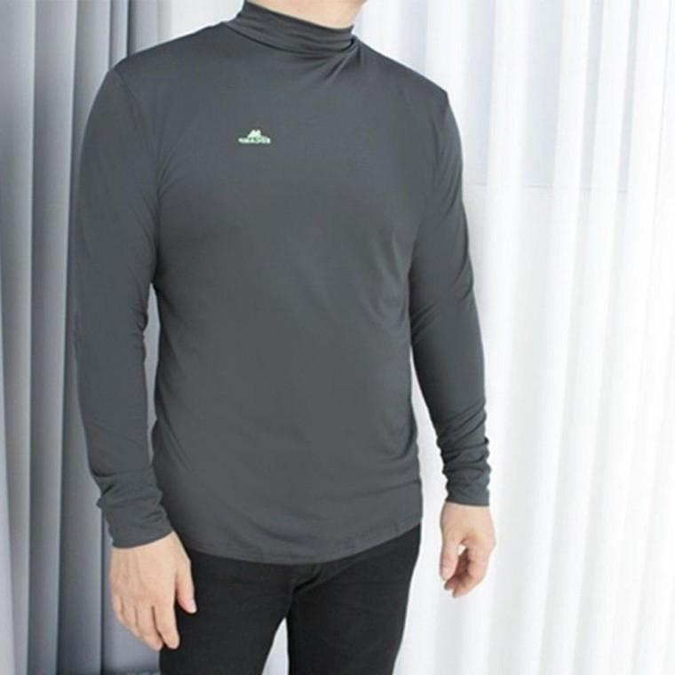 남자 가을 겨울 약기모 남성의류 반 브이넥 목폴라 긴팔 티셔츠 약기모