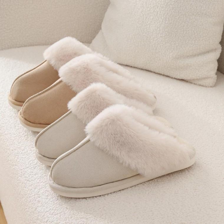 사무실 통굽 따뜻한 외출용 퍼 슬리퍼 실내 따뜻한 슬리퍼 남성 겨울 조리