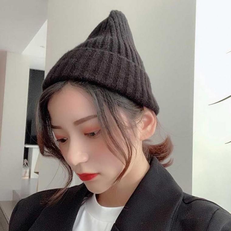 스타일 여성 모자 니트 패션 겨울 비니 데이트 코디 니트 데이트