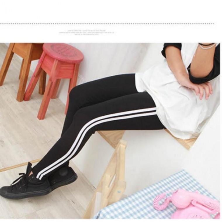 여자 여성 외출복 겨울 레깅스 옆줄 융털 밍크 기모 따뜻한 레깅스 옆줄