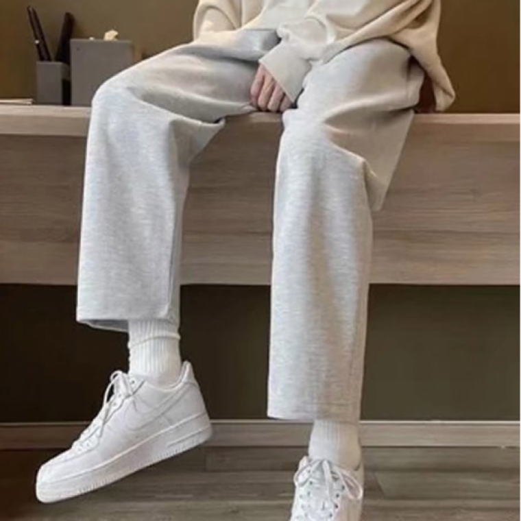 겨울 남녀공용 기모바지 세미와이드 바지 스판 기모 세미와이드바지 트레이닝