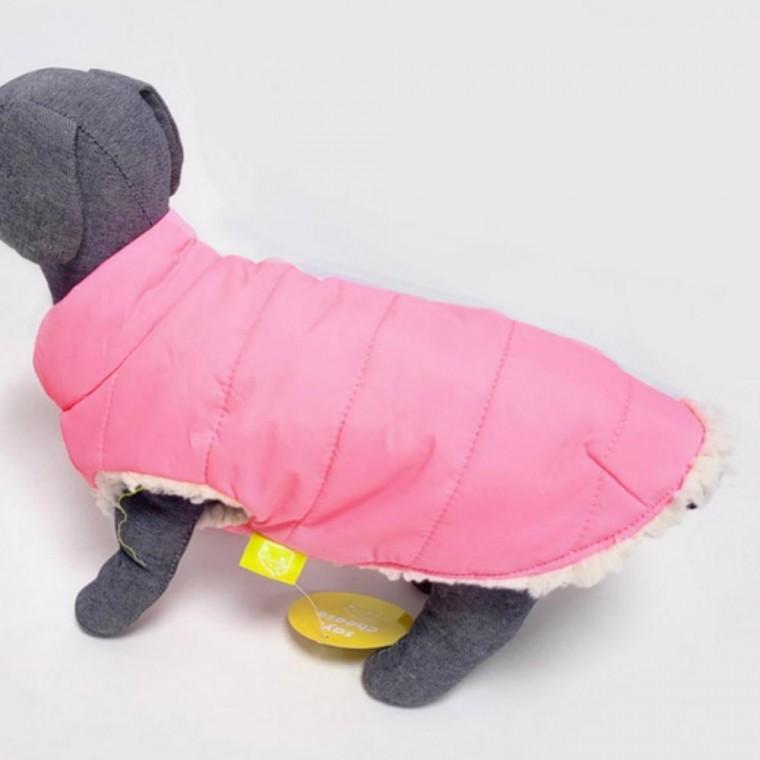 세이치즈 채널펫 털조끼 패딩(핑크) 강아지 겨울옷 강아지 패션 겨울