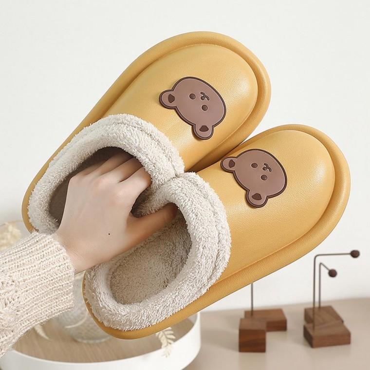 발편한 겨울 곰돌이 털안감 슬리퍼 외출용 사무실 외출용슬리퍼 사무실슬리퍼