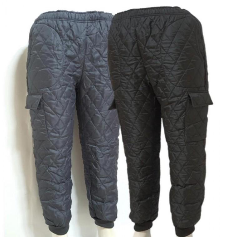 남자 겨울 누빔 조거 팬츠 카고 기모 바지 패딩 따뜻한바지 카고바지