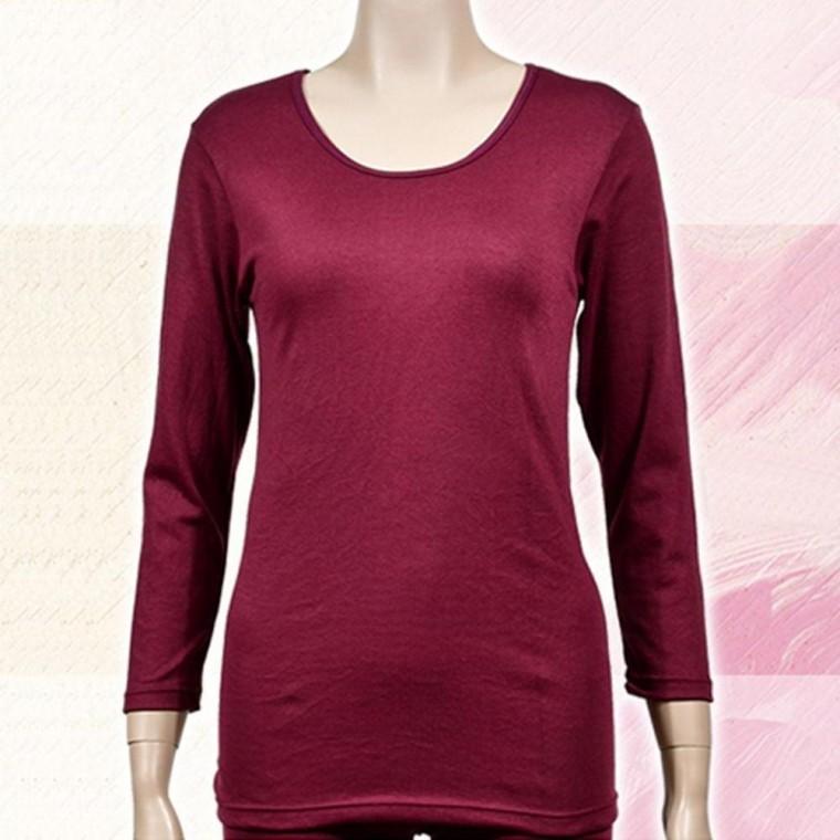 여성 슬림스판 언더웨어 내복 겨울 라운드 내의 상의 여성 슬림 라운드내의