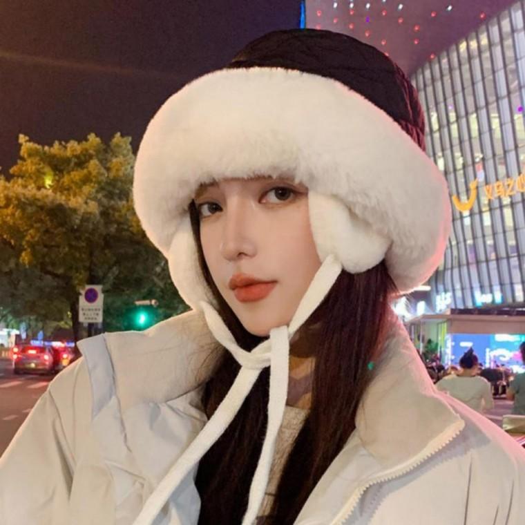 패딩 여자 버킷햇 퀼팅 모자 퍼 따뜻한 귀달이 겨울 버킷햇 겨울 여성패션
