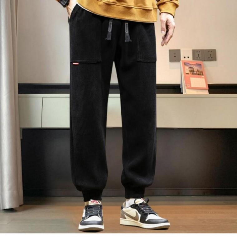 골덴 남성 밴딩 방한 조거 바지 팬츠 기모 겨울 보온 남성 일자면 골덴