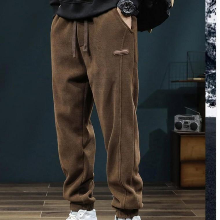 코듀로이 남성 따뜻한 기모 바지 조거 겨울 팬츠 밴딩 겨울 일자 코듀로이