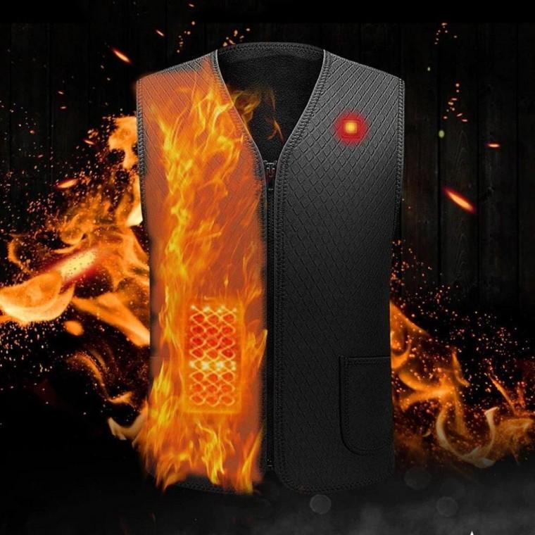 스마트 USB 배터리미포함 3단 발열조끼 기모안감 발열 아웃도어 겨울