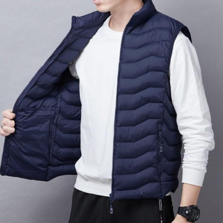 경량 방한 패딩 누빔 베스트 겨울 보온 조끼 하이넥 방한조끼 점퍼조끼