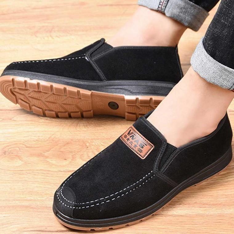 겨울 남성 슬립온 캐주얼 데일리 신발 털 발이 편한 슬립온 캐주얼 신발
